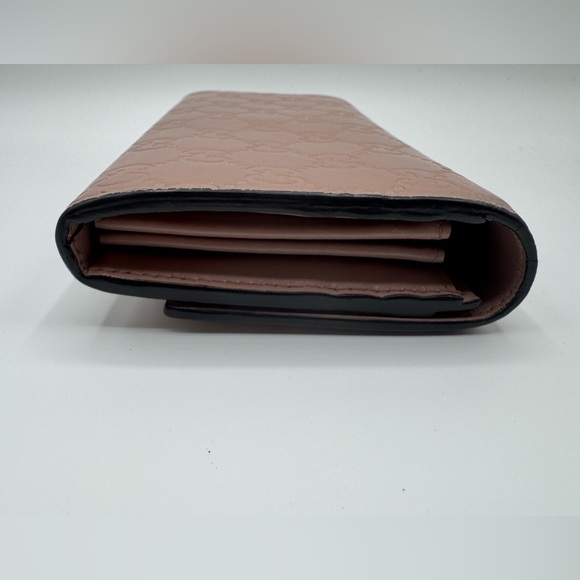 Gucci Pink Embossed Leather Long Wallet In Pristine Condition Rose Pink - Picture 13 of 16